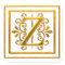 Monogram Golden Z Elegant Stickers