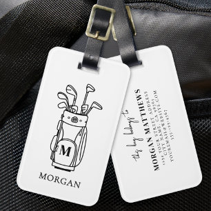 Monogram Golf Bag Luggage Tag