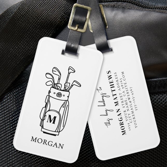 Monogram Golf Bag Luggage Tag (Monogram Golf Bag Luggage Tag)
