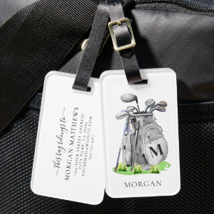 Monogram Golf Bag Luggage Tag