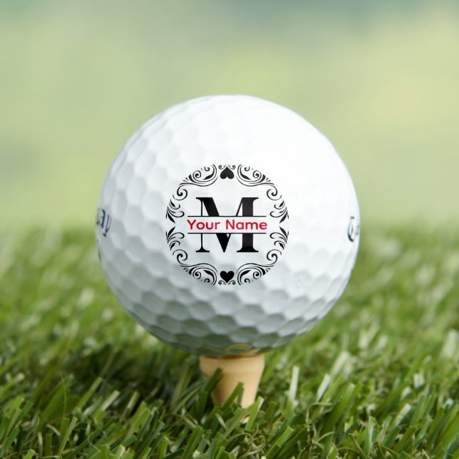 Monogram Golf Ball | Initial M - Add your name (Insitu Tee)