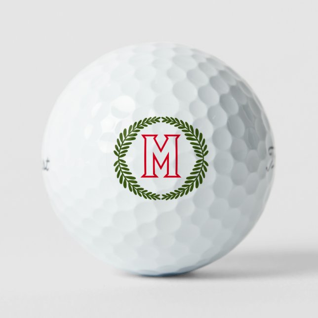 Monogram Golf Balls - Personalised Custom Gift Set (Front)