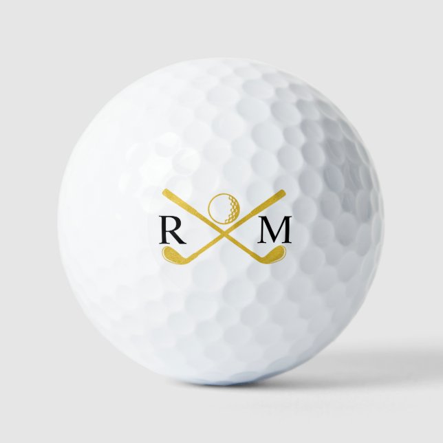 Monogram Golf Player Club Gold Logo Golf  Golf Balls (Front)