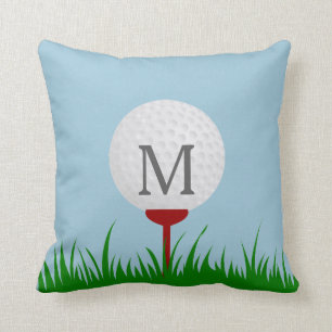 Monogram Golf Throw Pillow