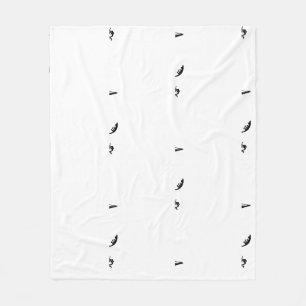 Monogram Gothic Heart And Arrow Pattern Fleece Blanket