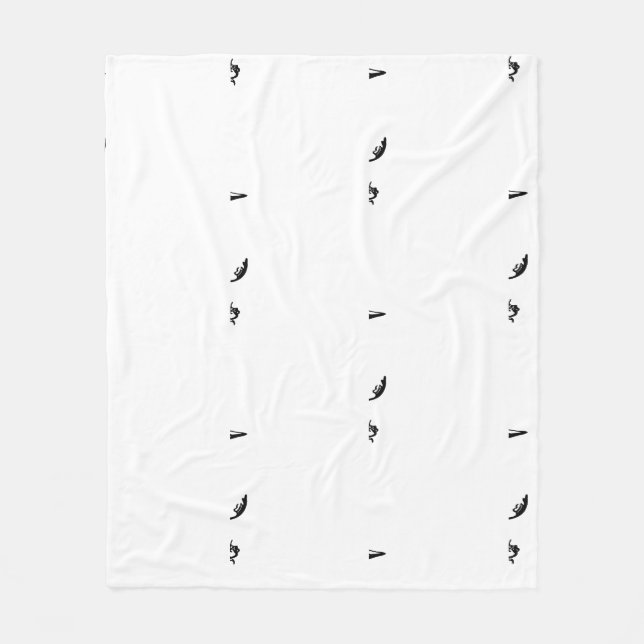 Monogram Gothic Heart And Arrow Pattern Fleece Blanket (Front)