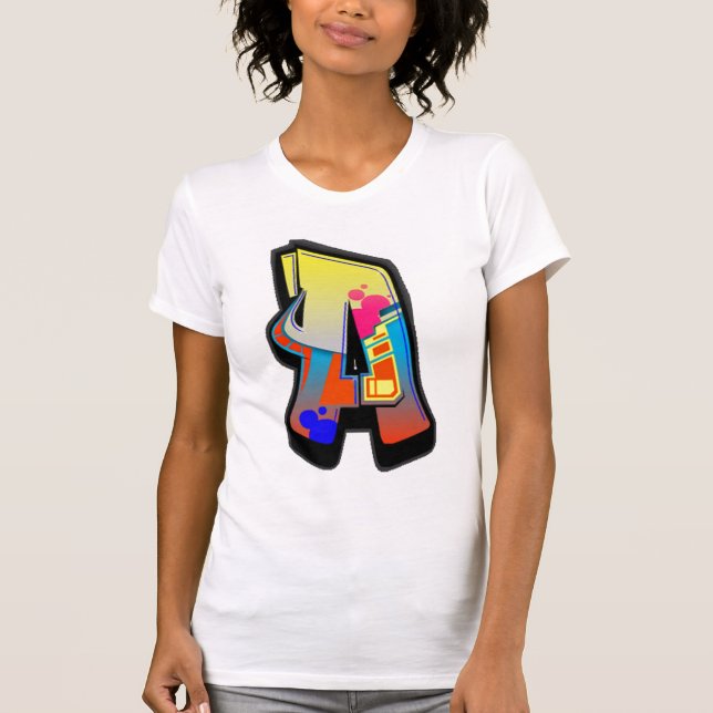 Monogram Graffiti Letter A T-Shirt (Front)