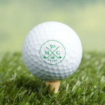 Monogram Green 40th 50th 60 Birthday Golf Modern Balls<br><div class="desc">Looking for the perfect gift for Dad and customisable? Celebrate Father's Day and his birthday with a personalised golf-themed 40th 50th 60 Birthday Golf Monogram green Golf design</div>