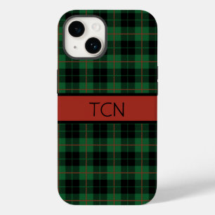 Monogram Green Black Red Tartan Plaid  Case-Mate iPhone 14 Case