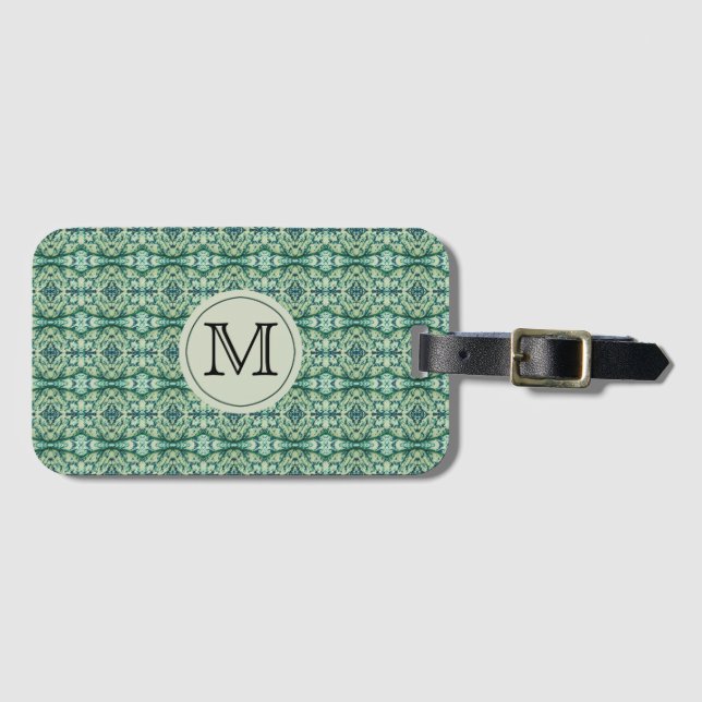 Monogram Green Caladium Luggage Tag (Front Horizontal)