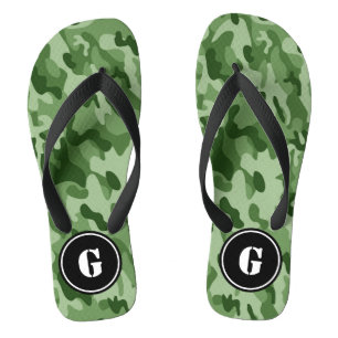 Monogram Green Camo Thongs