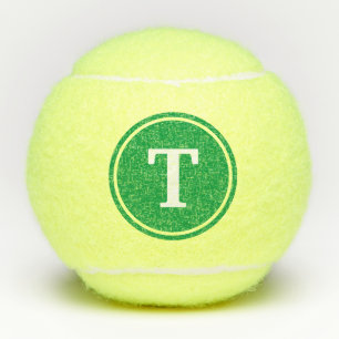 Monogram Green Dot Serif Tennis Balls
