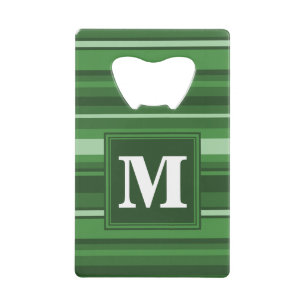 Monogram green stripes