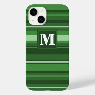 Monogram green stripes  Case-Mate iPhone 14 case