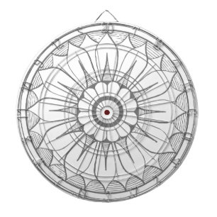 Monogram Grey and Pink Modern Medallion Pattern Dartboard