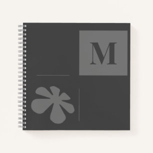 Monogram Grey Black Notebook