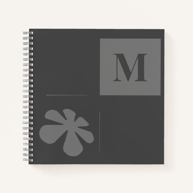 Monogram Grey Black Notebook (Front)