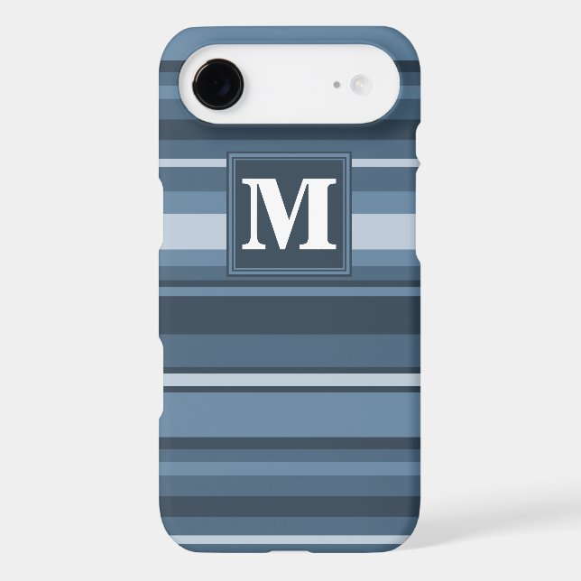 Monogram grey-blue stripes (Back)