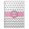 Monogram Grey Chevron and Pink Spiral Notebook
