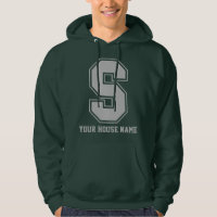 Monogram Grey Green College House Initial S