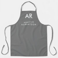 Monogram Grey Modern Custom Name
