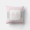 Monogram Grey Pink Polka Dot Baby Girl Pillow