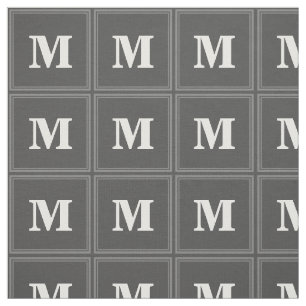 Monogram grey stripes fabric