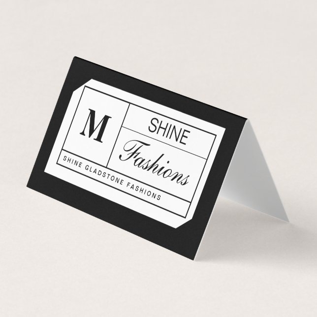 Monogram Grid Business Card (Front)