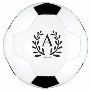 MONOGRAM GROOMSMAN ADD YEAR DATE NAME GIFTS SOCCER BALL