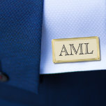 Monogram Groomsman Gift Custom Gold Cufflinks<br><div class="desc">Personalised cufflinks with your monogram. Customise with your groomsmen's initials.</div>