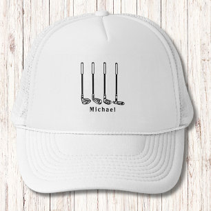 Monogram Groomsman Hat   Golf Clubs Hat