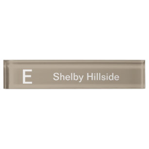Monogram Grullo Designer Colour Matched Nameplate