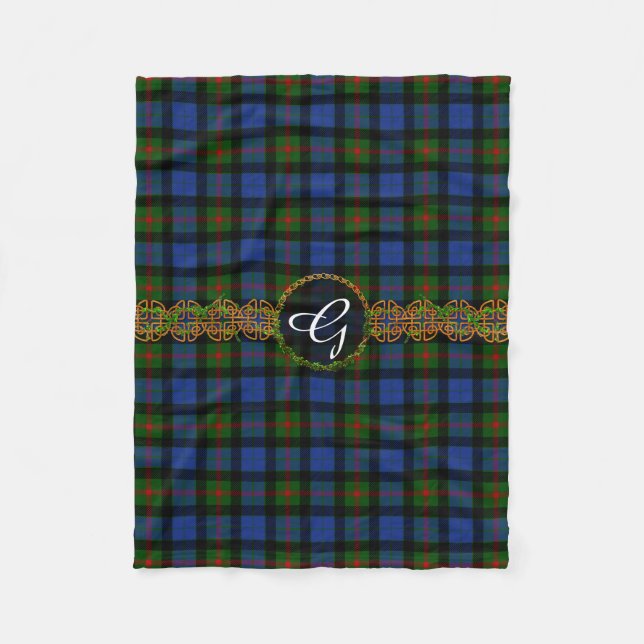Monogram Gunn Tartan Fleece Blanket (Front)