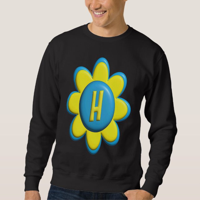 Monogram H  Colorful Flower Sweatshirt (Front)