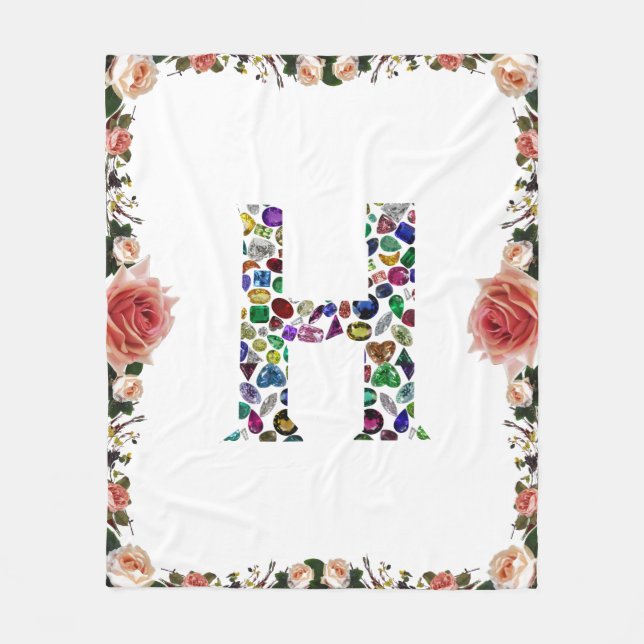 Monogram H Fleece Blanket (Front)