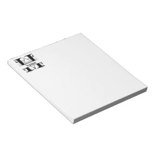 Monogram H Initial Stationary Desk Notepad