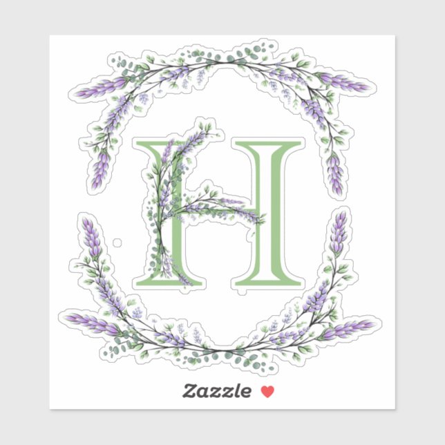 Monogram H Lavender Eucalyptus (Sheet)