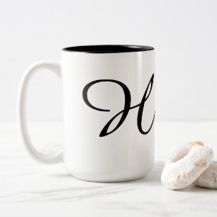 Monogram-H Two-Tone Coffee Mug