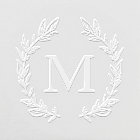 Monogram Hand Drawn Wreath Personalised Initial
