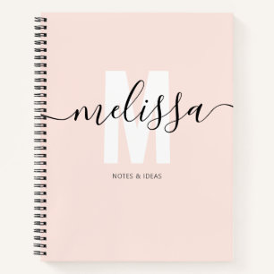 Monogram Handwriting Name Minimalist Notebook