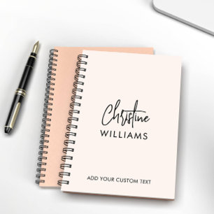 Monogram Handwritten Script Signature Blush pink  Planner