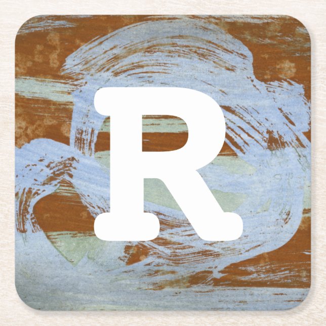 Monogram | Harbour Sunset Square Paper Coaster (Front)