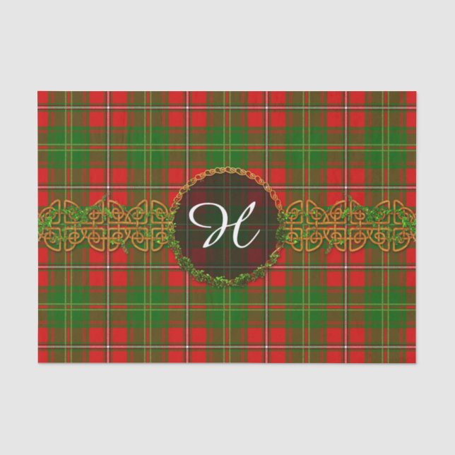 Monogram Hay Tartan Tissue Paper (Front)