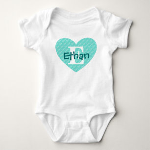 Monogram Heart Baby Bodysuit