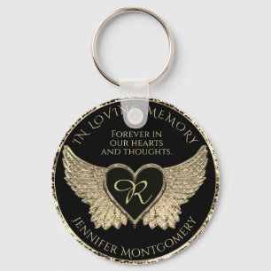 Monogram Heart Key Ring