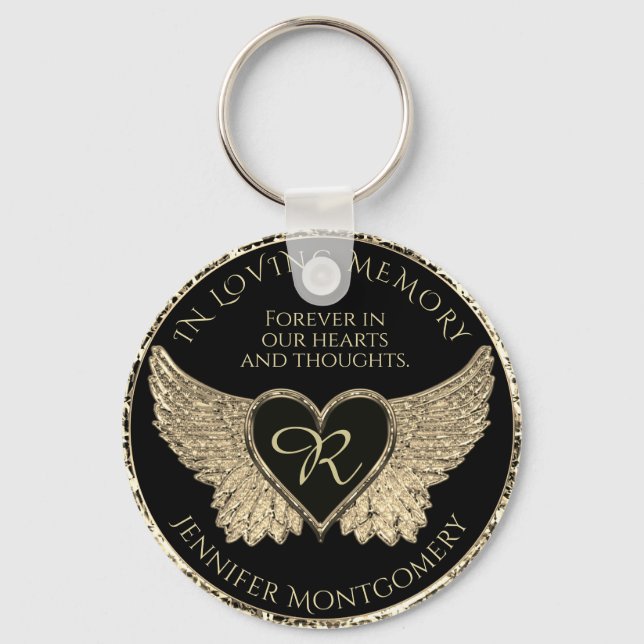 Monogram Heart Key Ring (Front)