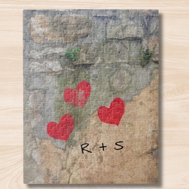 Monogram Hearts Jigsaw Puzzle (Creator Uploaded)