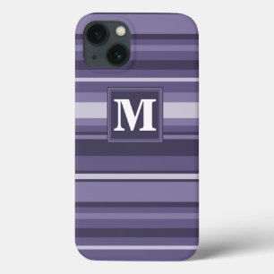 Monogram heather purple stripes Case-Mate iPhone c 13 Case
