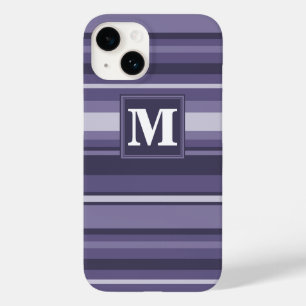Monogram heather purple stripes Case-Mate iPhone c 14 Case