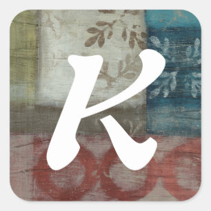 Monogram   Heritage Abstract II Square Sticker